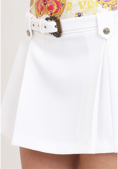 White buckle women's skirt VERSACE JEANS COUTURE | 76HAE814N0103003