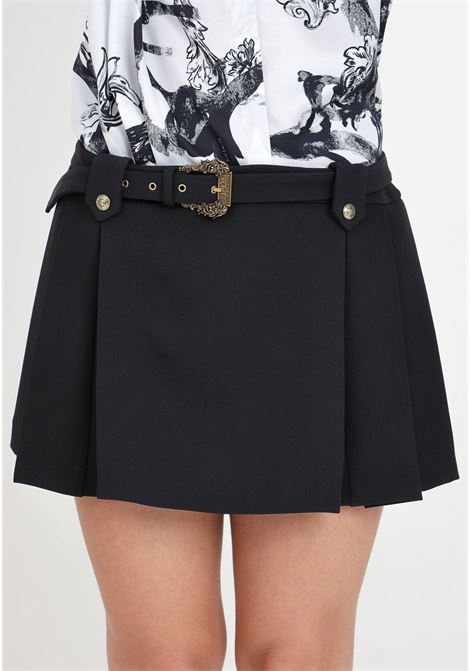 Black buckle women's skirt VERSACE JEANS COUTURE | 76HAE814N0103899