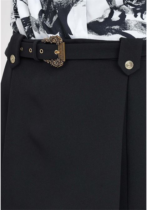Black buckle women's skirt VERSACE JEANS COUTURE | 76HAE814N0103899