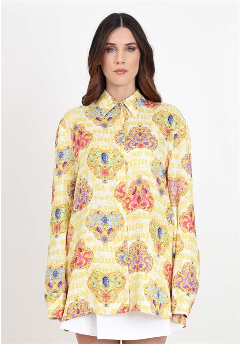 Camicia da donna multicolor stampa heart couture VERSACE JEANS COUTURE | Camicie | 76HAL222NS450G03