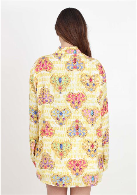 Camicia da donna multicolor stampa heart couture VERSACE JEANS COUTURE | Camicie | 76HAL222NS450G03