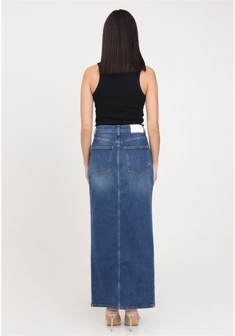 Long women's skirt in blue denim VICOLO | Skirts | DB5056A
