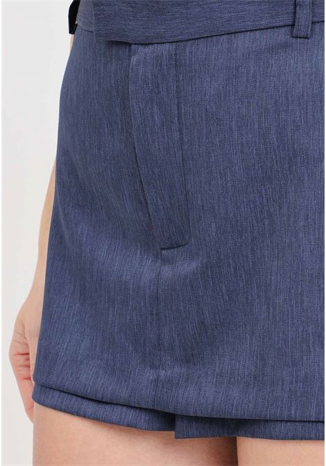 Shorts da donna blu notte con bottoni nascosti VICOLO | Shorts | TB0017A89
