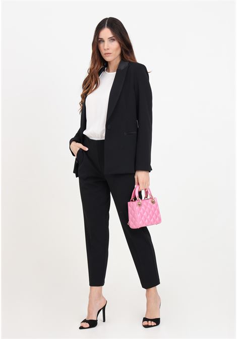 Black women's trousers with buttons on the pockets VICOLO | Pants | TB0113A99