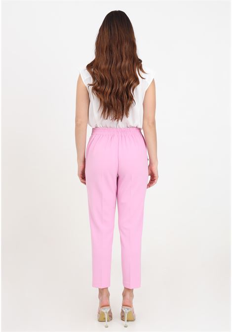 Pantaloni donna rosa barbie con bottoni sulle tasche VICOLO | Pantaloni | TB0113BU42