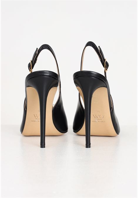 Black women's pumps with stone on the front WO MILANO | 305.