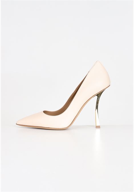 Nude women's pumps with curved heel WO MILANO | 350.