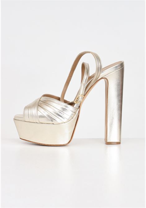 Sirio platinum women's sandals with platform WO MILANO | Party Shoes | 821.