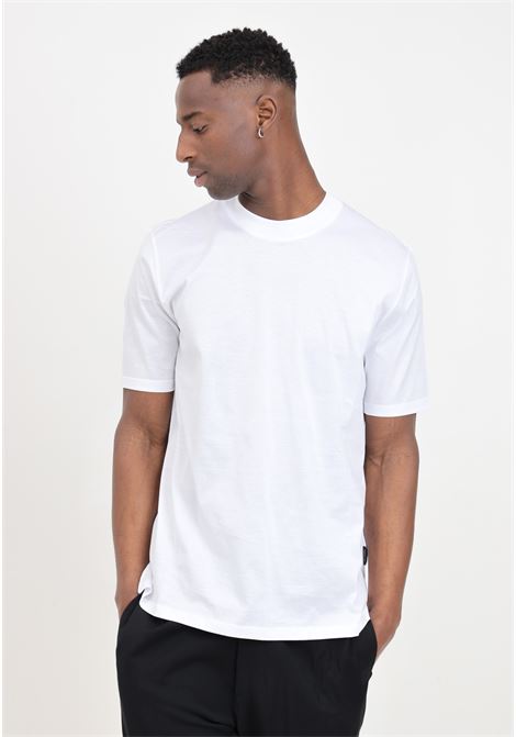 T-shirt bianca da uomo filo di scozia YES LONDON | XM4119BIANCO