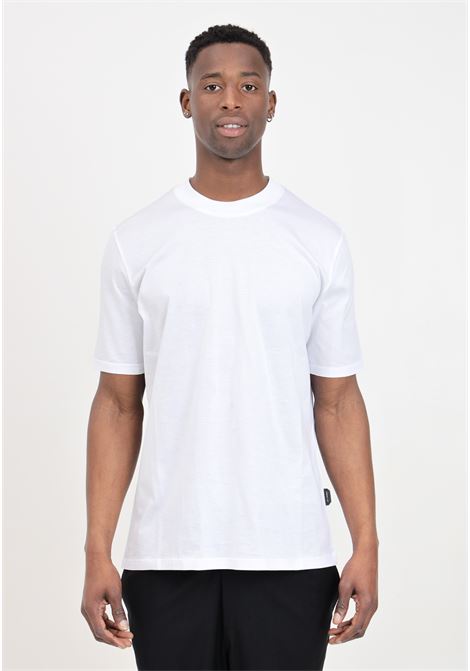 T-shirt bianca da uomo filo di scozia YES LONDON | T-shirt | XM4119BIANCO