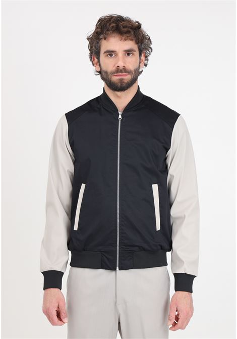 Black and ice men's bomber jacket YES LONDON | Jackets | XMF3910NERO-GHIACCIO