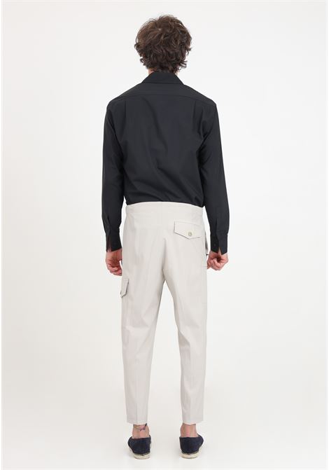 Gray men's trousers with cargo pockets YES LONDON | XP3216GHIACCIO