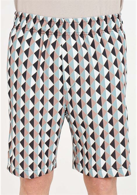 Shorts multicolor da uomo stampa triangoli YES LONDON | XS41995