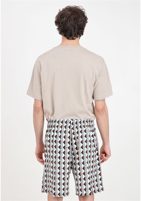 Shorts multicolor da uomo stampa triangoli YES LONDON | Shorts | XS41995