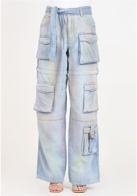 Multicolor dusty denim cargo women's jeans PINKO | Jeans | 103246-A1PIE5T